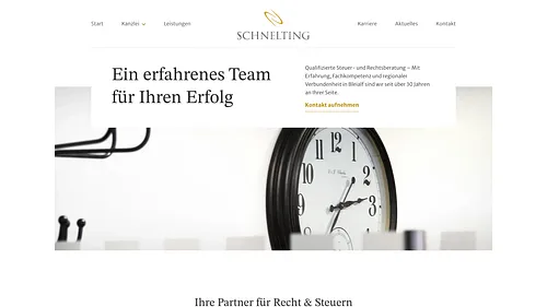 Screenshot der Schnelting, Feigel & Kollege, Wirtschaftsberatungs- und Berufsausübungsgesellschaft mbH Homepage